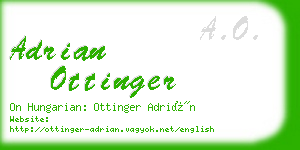 adrian ottinger business card